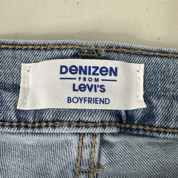 Denizen Levis Boyfriend Jeans Size 14 Blue Stretch Cropped High waist - Picture 3 of 8